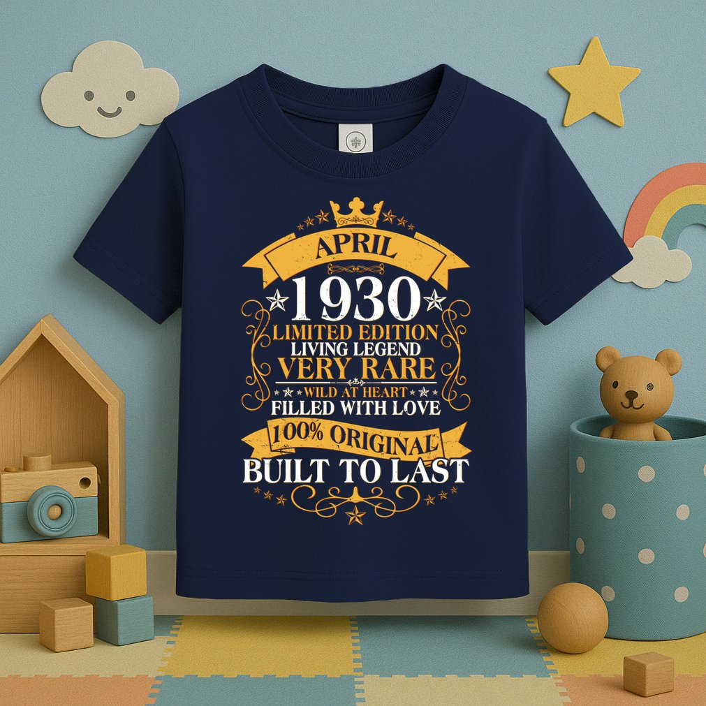 Vintage Limited Edition April 1930 Birthday Toddler T-Shirt
