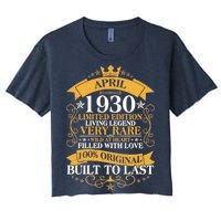 Vintage Limited Edition April 1930 Birthday Women's Crop Top Tee