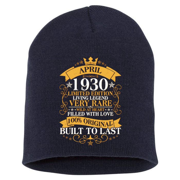 Vintage Limited Edition April 1930 Birthday Short Acrylic Beanie