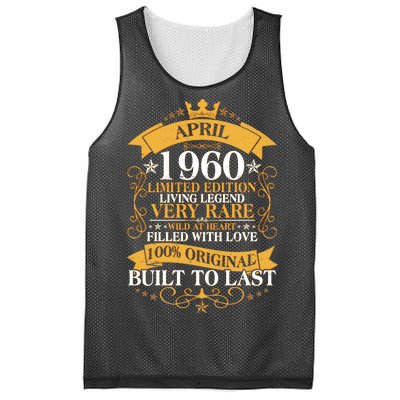 Vintage Limited Edition April 1960 Birthday Mesh Reversible Basketball Jersey Tank