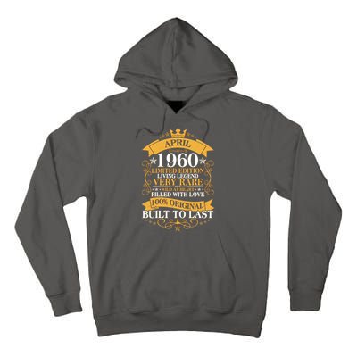 Vintage Limited Edition April 1960 Birthday Tall Hoodie