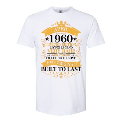 Vintage Limited Edition April 1960 Birthday Softstyle® CVC T-Shirt