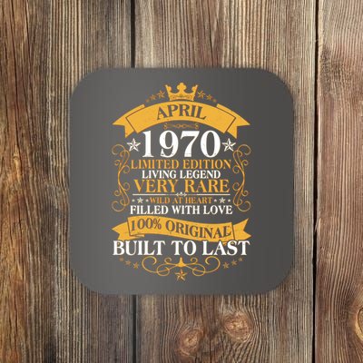 Vintage Limited Edition April 1970 Birthday Coaster