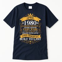  Vintage Limited Edition April 1980 Birthday Tall T-Shirt