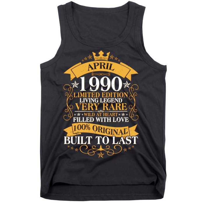 Vintage Limited Edition April 1990 Birthday Tank Top