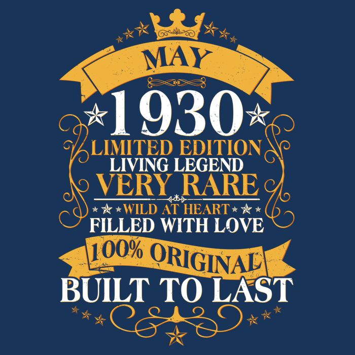 Vintage Limited Edition May 1930 Birthday Performance Shirt