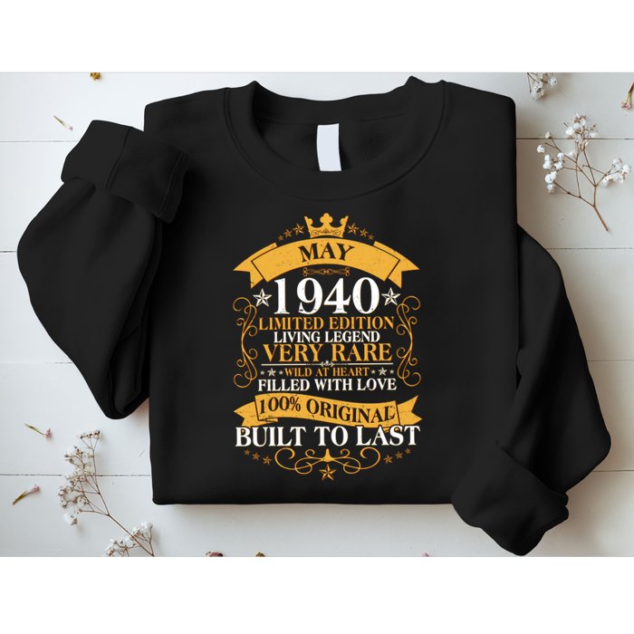 Vintage Limited Edition May 1940 Birthday Sweatshirt