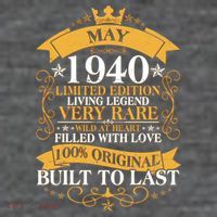  Vintage Limited Edition May 1940 Birthday Baby Bodysuit