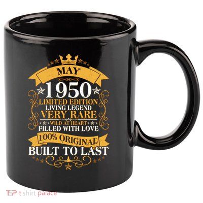 Vintage Limited Edition May 1950 Birthday 11oz C Handle Ceramic Mug