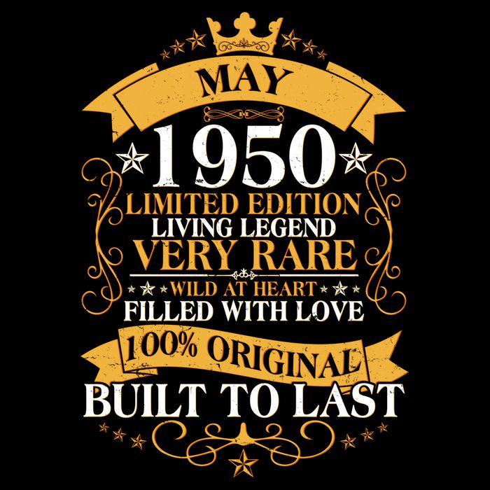 Vintage Limited Edition May 1950 Birthday Flatbill Hat