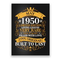 Vintage Limited Edition May 1950 Birthday Poster