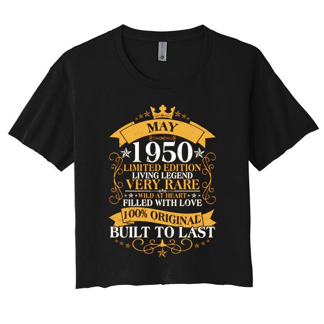 Vintage Limited Edition May 1950 Birthday Crop Top
