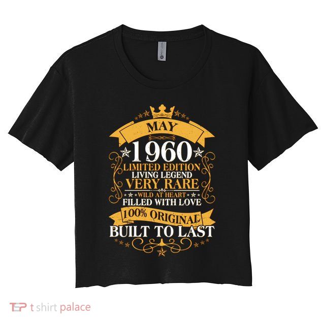 Vintage Limited Edition May 1960 Birthday Crop Top