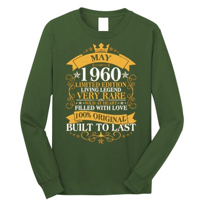 Vintage Limited Edition May 1960 Birthday Long Sleeve Shirt