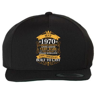 Vintage Limited Edition May 1970 Birthday Wool Snapback Cap