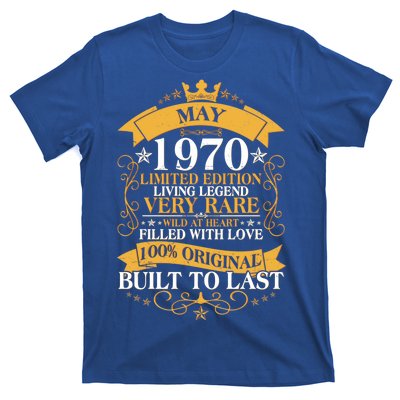 Vintage Limited Edition May 1970 Birthday T-Shirt