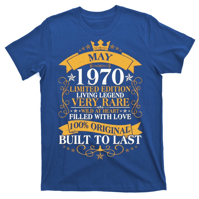 Vintage Limited Edition May 1970 Birthday T-Shirt