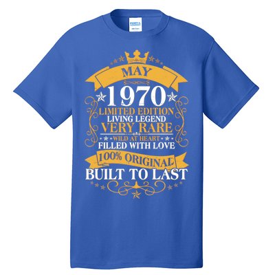 Vintage Limited Edition May 1970 Birthday Tall T-Shirt