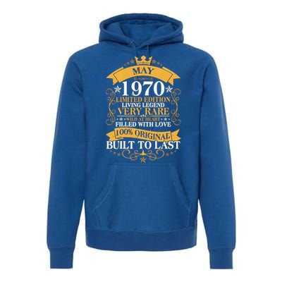 Vintage Limited Edition May 1970 Birthday Premium Hoodie