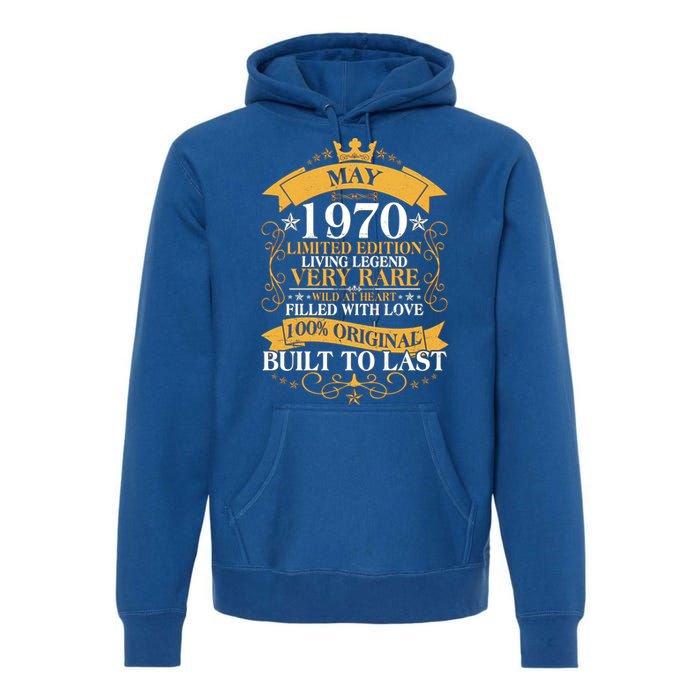 Vintage Limited Edition May 1970 Birthday Premium Hoodie