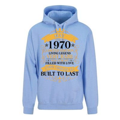 Vintage Limited Edition May 1970 Birthday Unisex Surf Hoodie