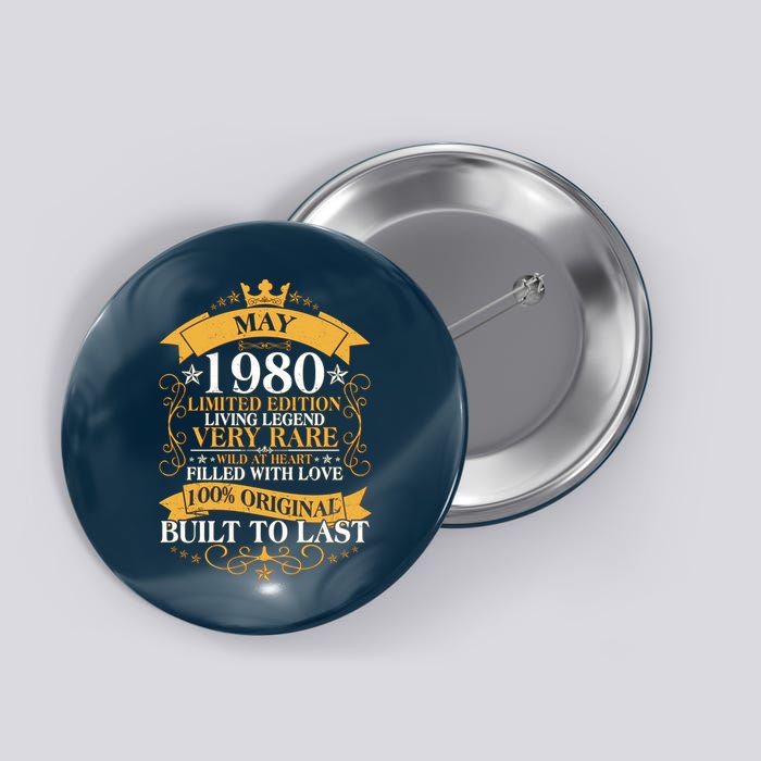 Vintage Limited Edition May 1980 Birthday Button