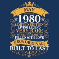 Vintage Limited Edition May 1980 Birthday Button