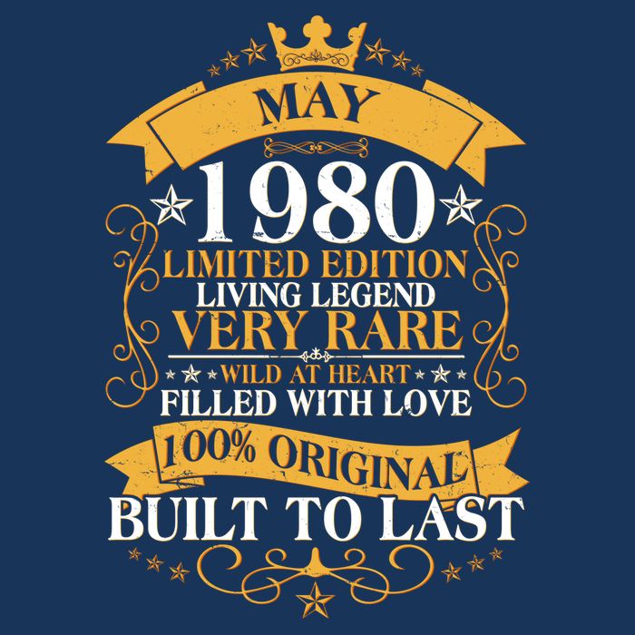 Vintage Limited Edition May 1980 Birthday Button