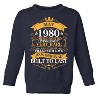 Vintage Limited Edition May 1980 Birthday Toddler Sweatshirt