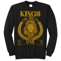 Vintage Lion Kings Are Born In April Sweatshirt