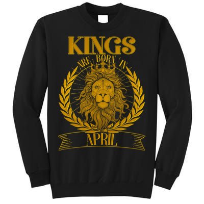 Vintage Lion Kings Are Born In April Sweatshirt