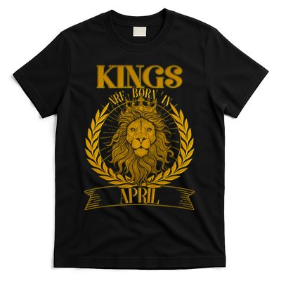 Vintage Lion Kings Are Born In April T-Shirt