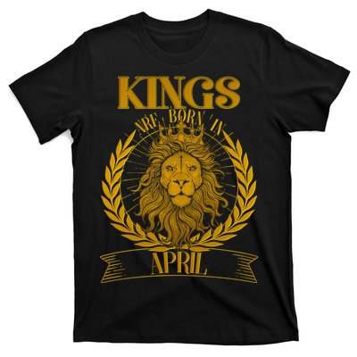 Vintage Lion Kings Are Born In April T-Shirt