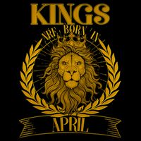 Vintage Lion Kings Are Born In April Bucket Hat