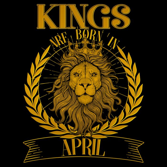 Vintage Lion Kings Are Born In April Bucket Hat