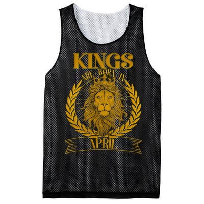 Vintage Lion Kings Are Born In April Mesh Reversible Basketball Jersey Tank