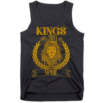 Vintage Lion Kings Are Born In April Tank Top