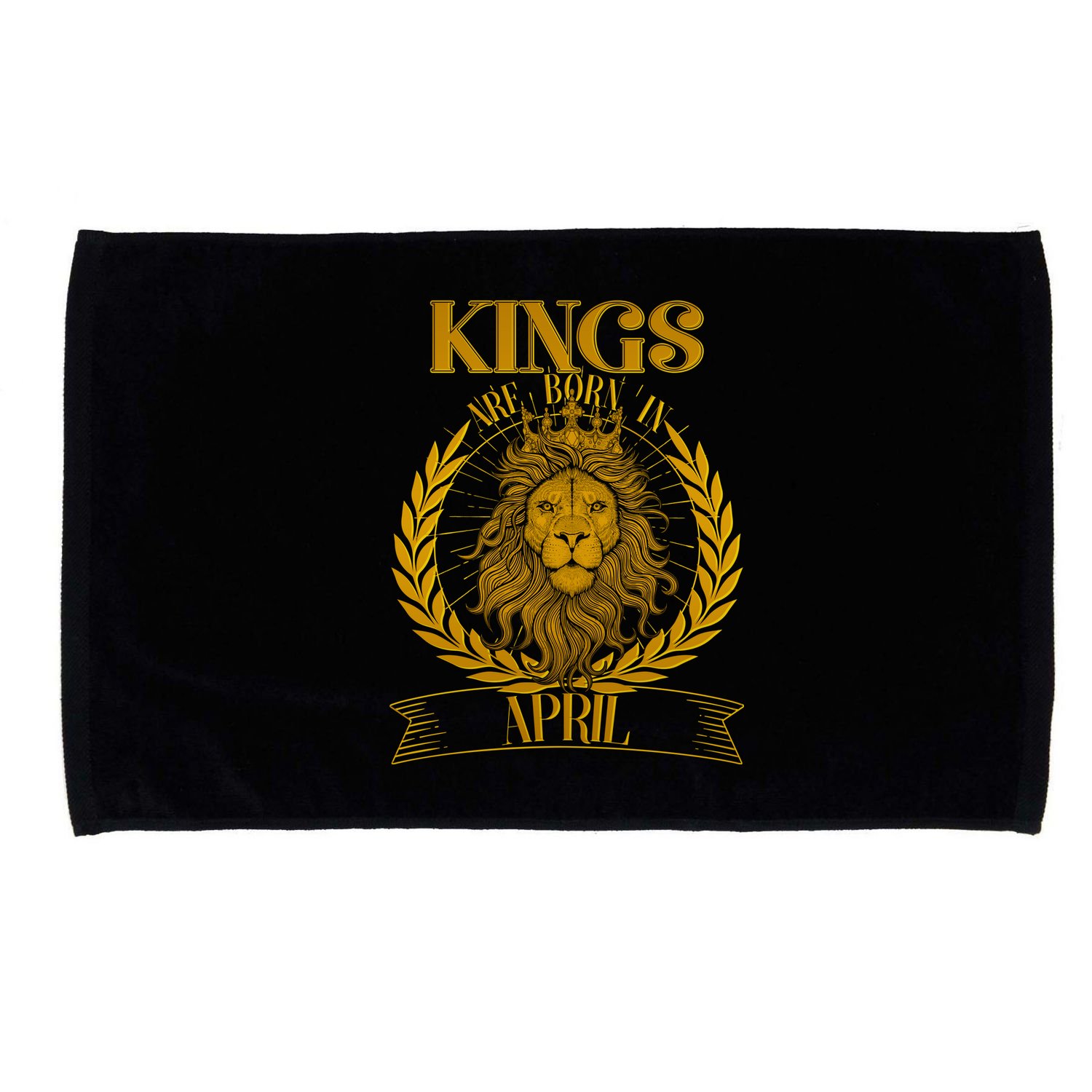 Vintage Lion Kings Are Born In April Microfiber Hand Towel