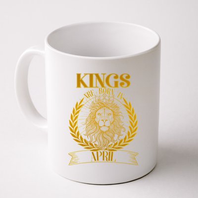 Vintage Lion Kings Are Born In April Coffee Mug