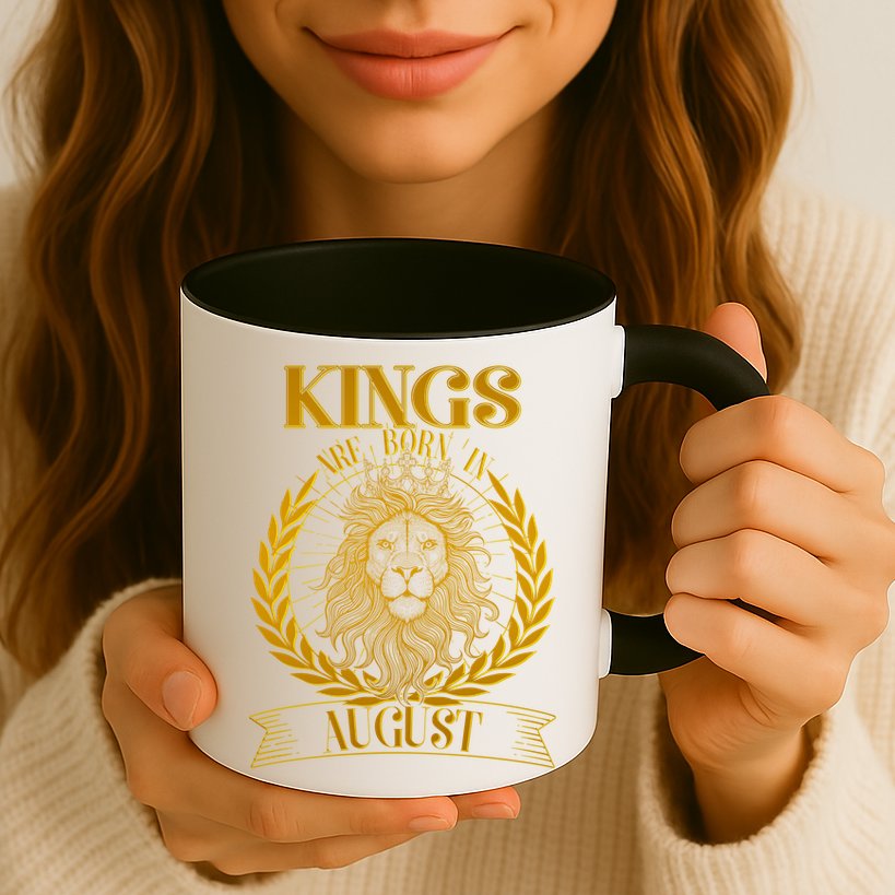 Vintage Lion Kings Are Born In August Mug