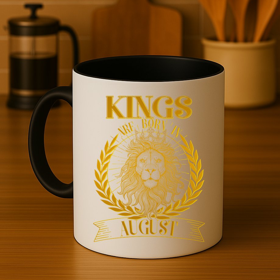Vintage Lion Kings Are Born In August Mug
