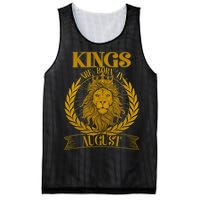 Vintage Lion Kings Are Born In August Mesh Reversible Basketball Jersey Tank