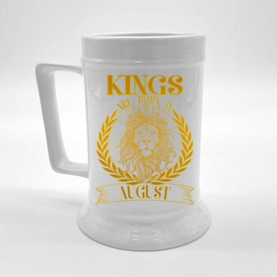 Vintage Lion Kings Are Born In August Beer Stein