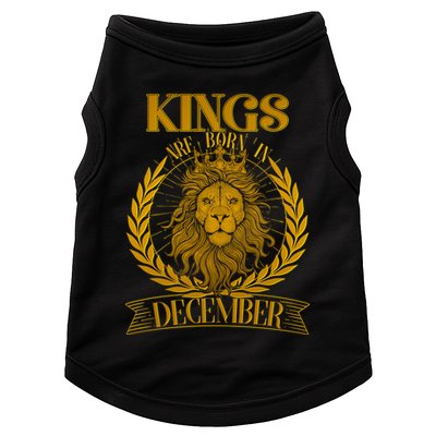 Vintage Lion Kings Are Born In December Doggie Tank