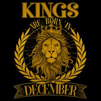 Vintage Lion Kings Are Born In December Hoodie
