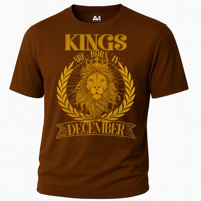 Vintage Lion Kings Are Born In December Cooling Performance Crew T-Shirt