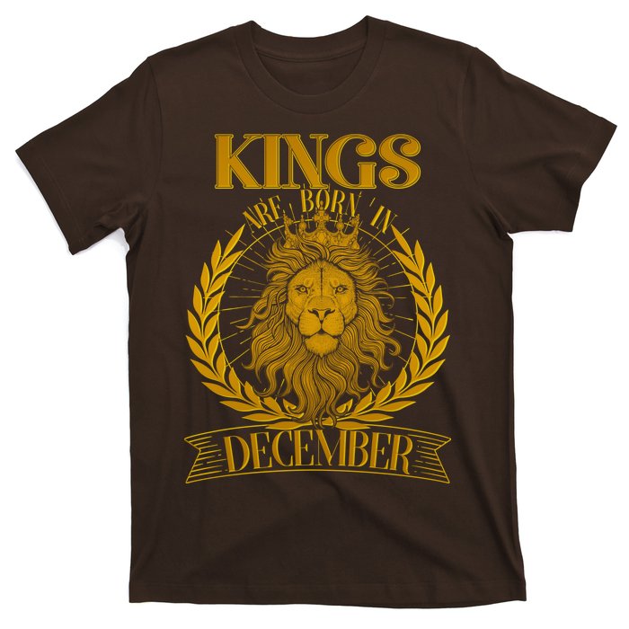 Vintage Lion Kings Are Born In December T-Shirt