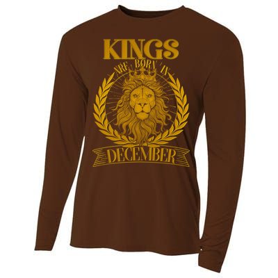 Vintage Lion Kings Are Born In December Cooling Performance Long Sleeve Crew