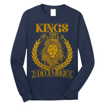 Vintage Lion Kings Are Born In December Long Sleeve Shirt