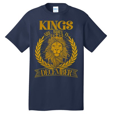 Vintage Lion Kings Are Born In December Tall T-Shirt